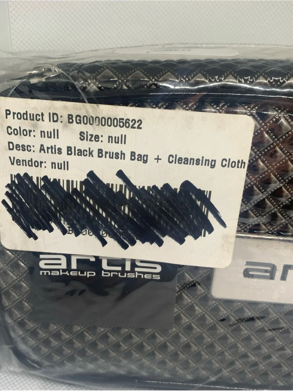 artis Black Brush Bag And Cleansing Cloth New & Sealed